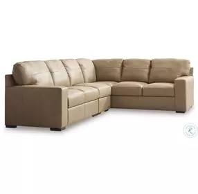 Bandon Toffee Leather 3 Piece LAF Sectional
