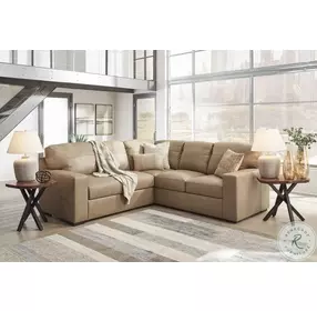 Bandon Toffee Leather 2 Piece LAF Sectional