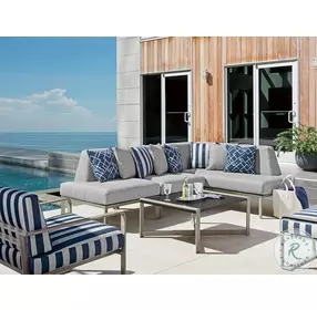 Del Mar Stain Black And Platinum Gray Outdoor Cocktail Table