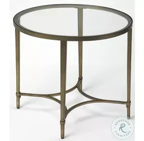 Monica Gold Oval End Table