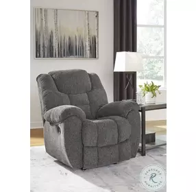 Foreside Charcoal Performance Fabric Rocker Recliner