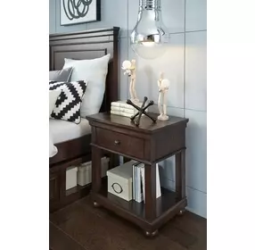 Canterbury 2.0 Warm Cherry 1 Drawer Nightstand with Motion Light