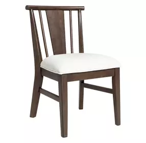 West End Ivory and Saddle Brown Upholstered Spindle Side Chair Set of 2