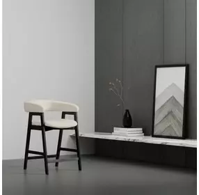Cove Vintage Black Upholstered Counter Height Chair Set of 2