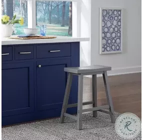 Creations II Gray 24" Sawhorse Counter Height Stool