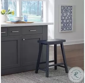 Creations II Navy 24" Sawhorse Counter Height Stool