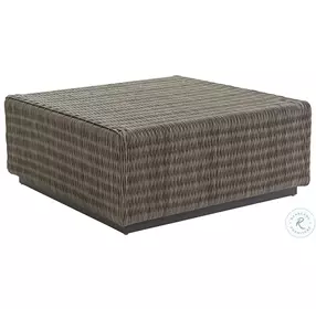 Cypress Point Ocean Terrace Aged Iron Outdoor Square Occasional Table Set