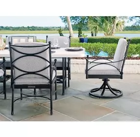Pavlova Gray Upholstered Outdoor Dining Chair
