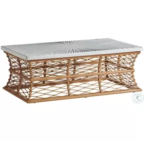 Key Largo Soft Sray And Natural Teak Outdoor Rectangular Occasional Table Set