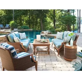 Harbor Isle Rich Walnut Outdoor Rectangular Cocktail Table