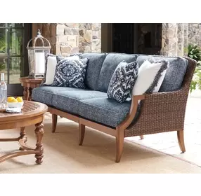 Harbor Isle Blue Outdoor 92" Sofa
