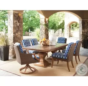 Harbor Isle Rich Walnut Outdoor Rectangular Dining Table