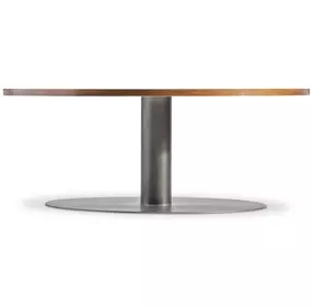 Brasea Lume and Tungsten Round Cocktail Table