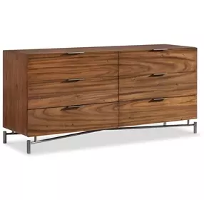 Brasea Lume and Tungsten 6 Drawer Large Dresser