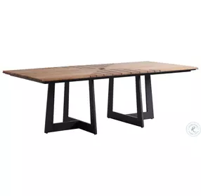 South Beach Dark Graphite Outdoor Rectangular Dining Table Set