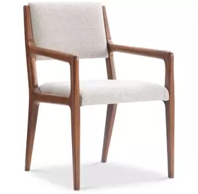 Brasea Beige Performance Fabric Upholstered Arm Chair