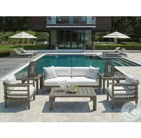 La Jolla Taupe Gray Painta Outdoor 28" End Table