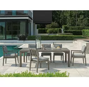 La Jolla Gray Performance Fabric Outdoor Arm Chair