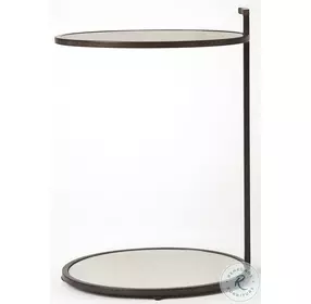 Ciro Bronze Mirror and Metal Side Table