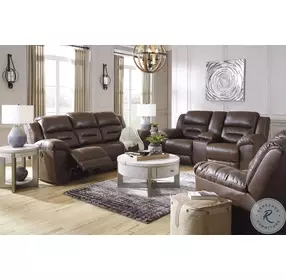 Stoneland Chocolate Reclining Sofa
