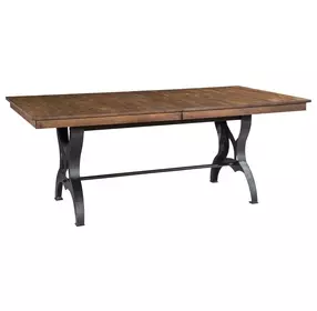 District Copper and Black Extendable Rectangular Dining Room Set