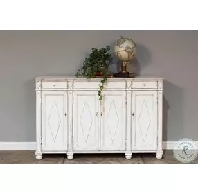 Diamond Wall White Sideboard