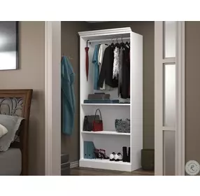 Versatile White 36" Closet Storage Shell