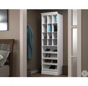 Versatile White 25" Cubby Storage Unit