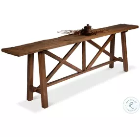 40232 Tan Double X Base Sofa Table