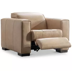 Nest Cream Leather Power Motion Chair