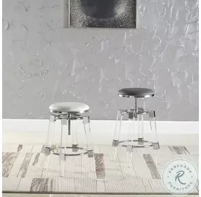 4038 Gray Backless Adjustable Height Swivel Bar Stool