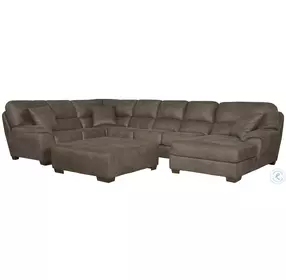 Royce Taupe Large Sectional with RAF Chaise