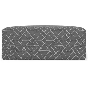 Canyon Platinum Upholstered Square Cocktail Ottoman