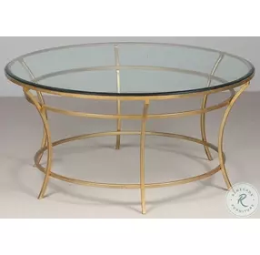 40474 Gold Round Cocktail Table