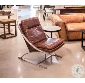 Mc Queen Brown Leather Chair