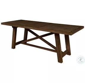 Newberry Medium Brown Rectangular Extendable Dining Room Set