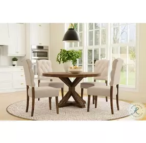 Newberry Medium Brown Round Dining Table