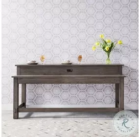 Modern Rustic Haven Dusty Charcoal Bar Table Set