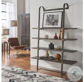 Directoire Gray Painted Style Bookcase