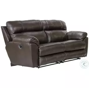 Costa Chocolate Leather Lay Flat Reclining Living Room Set