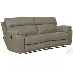 Costa Putty Leather Lay Flat Reclining Living Room Set