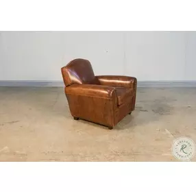 Elite Brown French Leather Club Chair