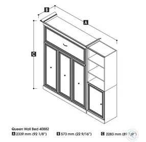 Versatile White 92'' Door Storage Queen Wall Bed