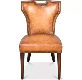 Broderick Brown Leather Dining Chair