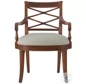 The RegencyDraper Performance Fabric Cross Back Arm Chair