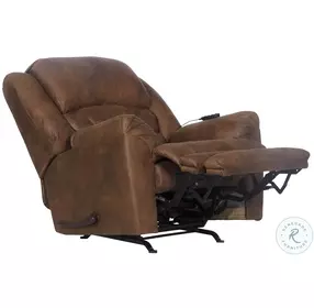 Hayden Auburn Chaise Rocker Recliner with Heat Massage And Oversized Footrest