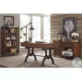 Arlington House Cobblestone Brown Writing Desk