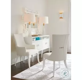 Avondale Arctic White Geneva Performance Fabric Upholstered Side Chair