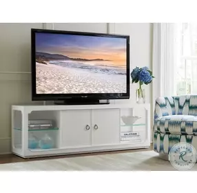 Avondale White Alabaster Hamilton TV Stand