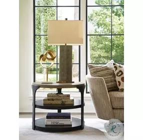 Zanzibar Senegal And Deep Espresso Kenya Round End Table